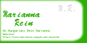 marianna rein business card